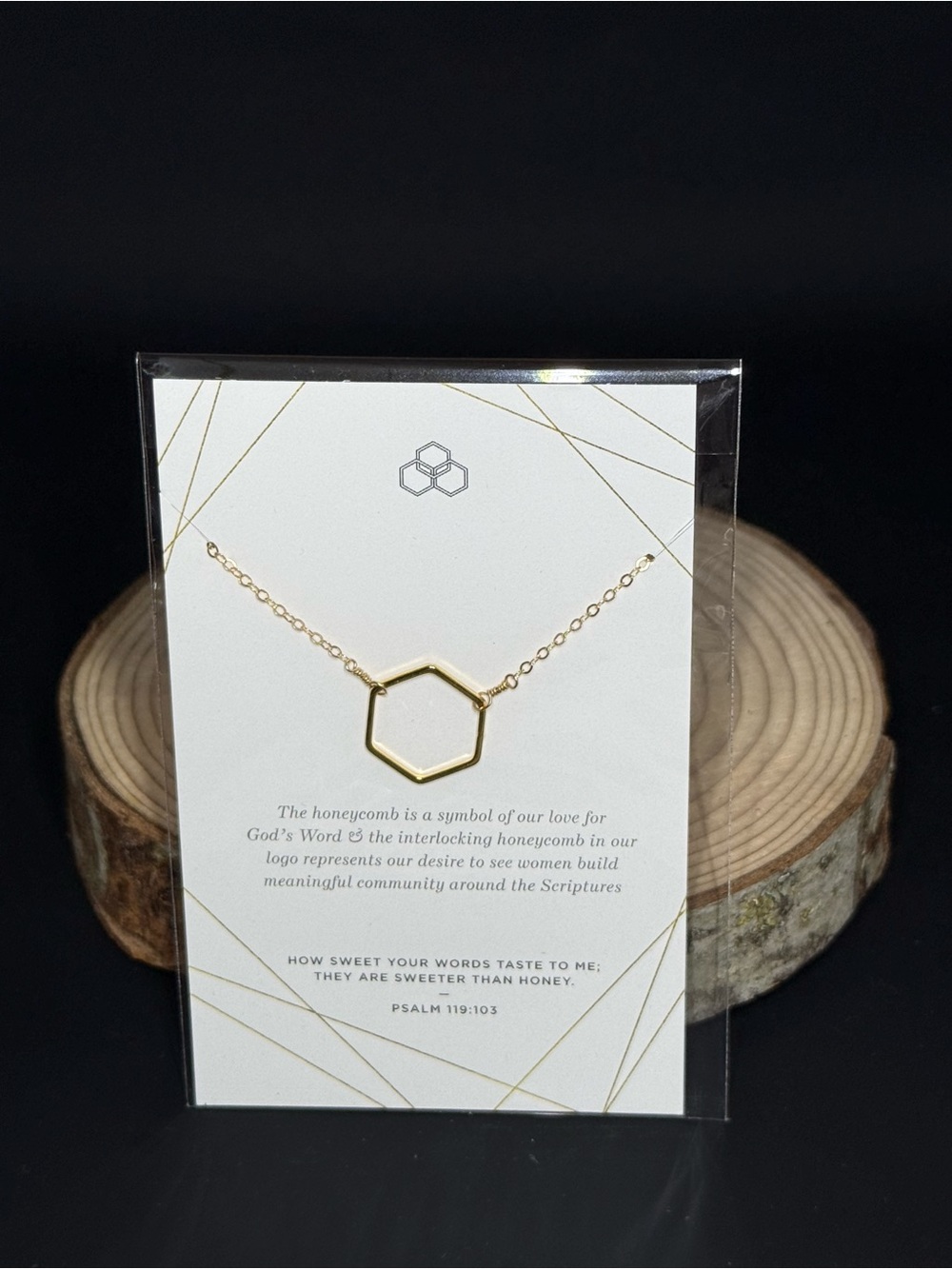 Hexagon Honeycomb Gold Necklace - Women Jewelry
